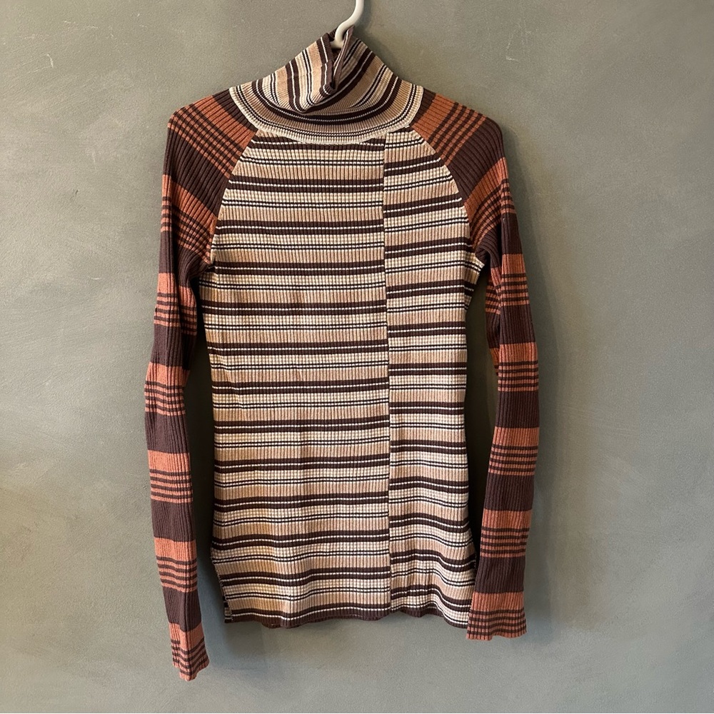 Striped Turtleneck Sweater